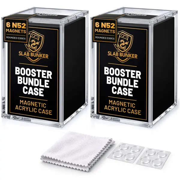 PKMN Booster Bundle Acrylic Case 2 Pack - Magnetic Display Protector